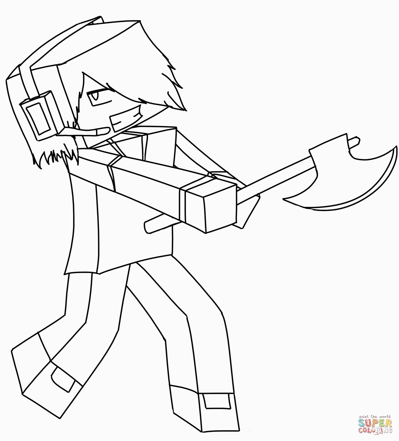 Creative Photo of Herobrine Coloring Pages - vicoms.info