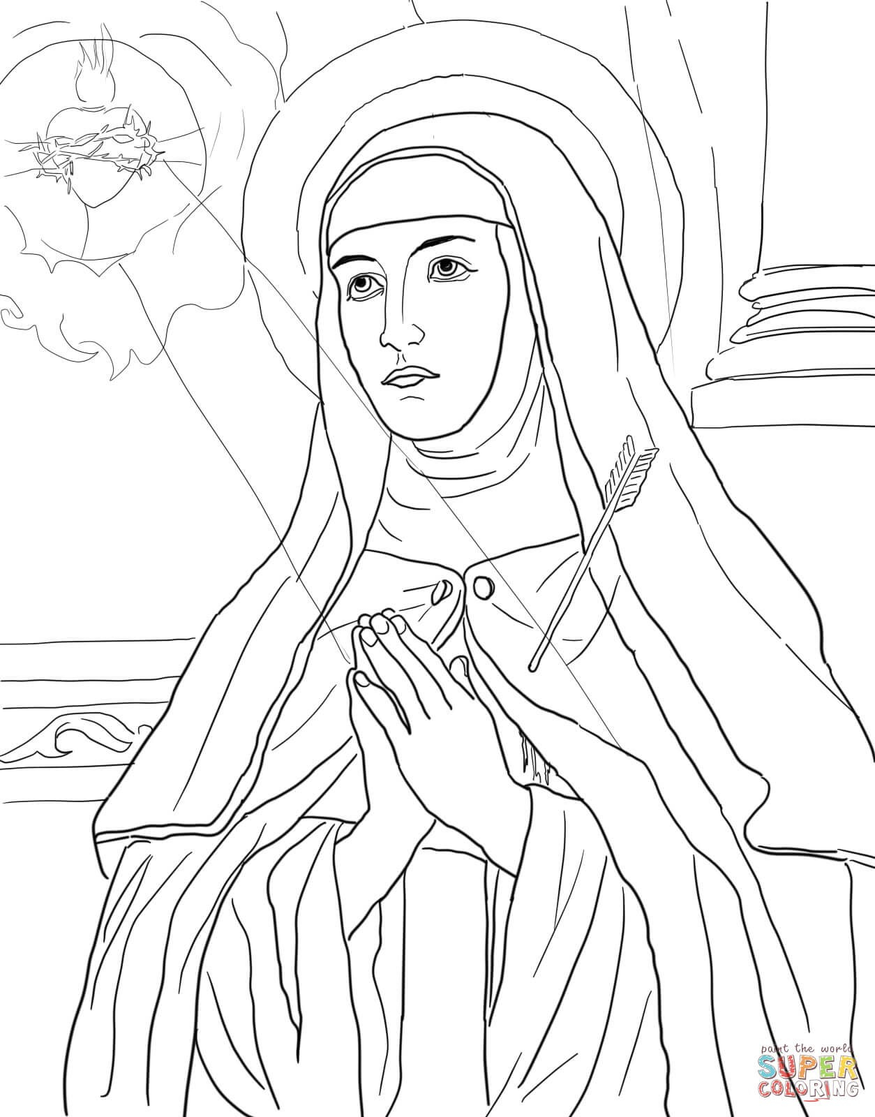 Excellent Picture Of St Augustine Coloring Page