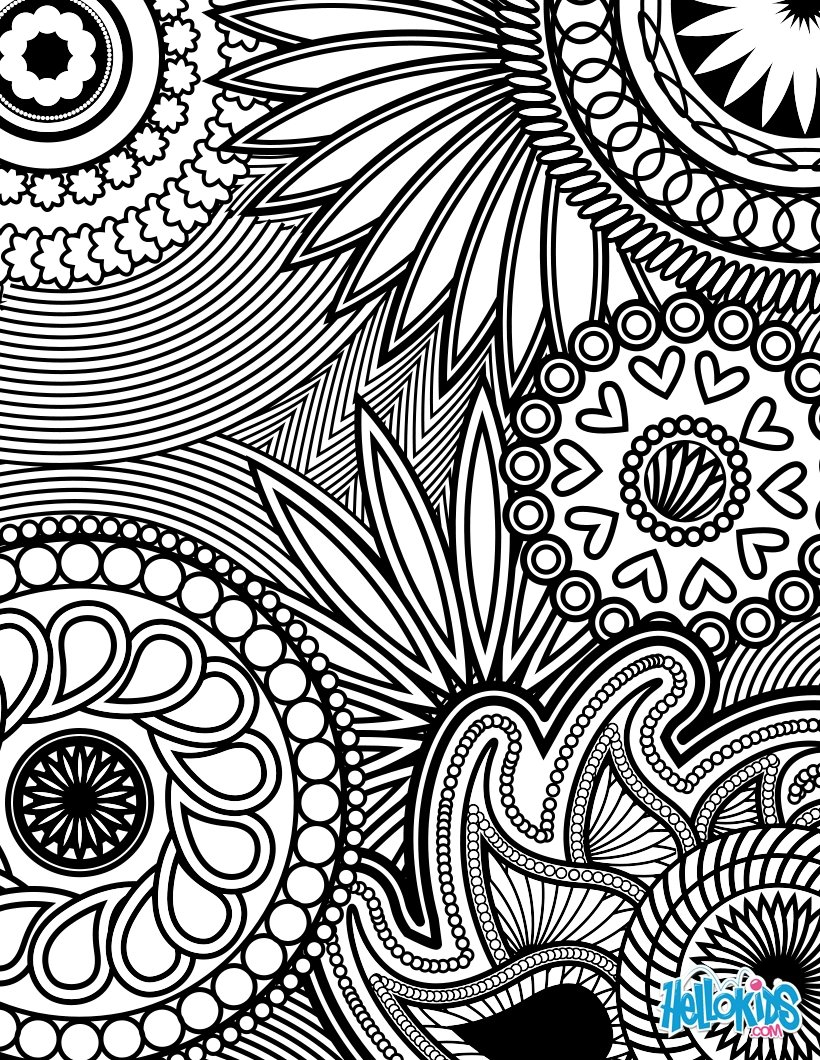 Adult Coloring Pages Paisley Hearts And Flowers Anti Stress Coloring Design Coloring
