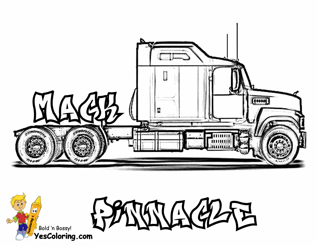 Adult Coloring Pages Trucks Big Rig Truck Coloring Pages Free 18 Wheeler Boys Coloring Pages