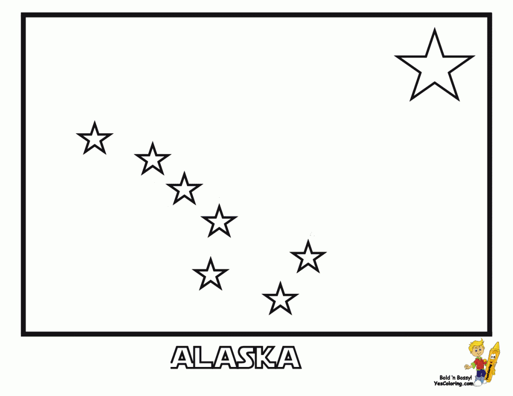 Alaska Flag Coloring Page Alaska State Flag Coloring Page Coloring Pages