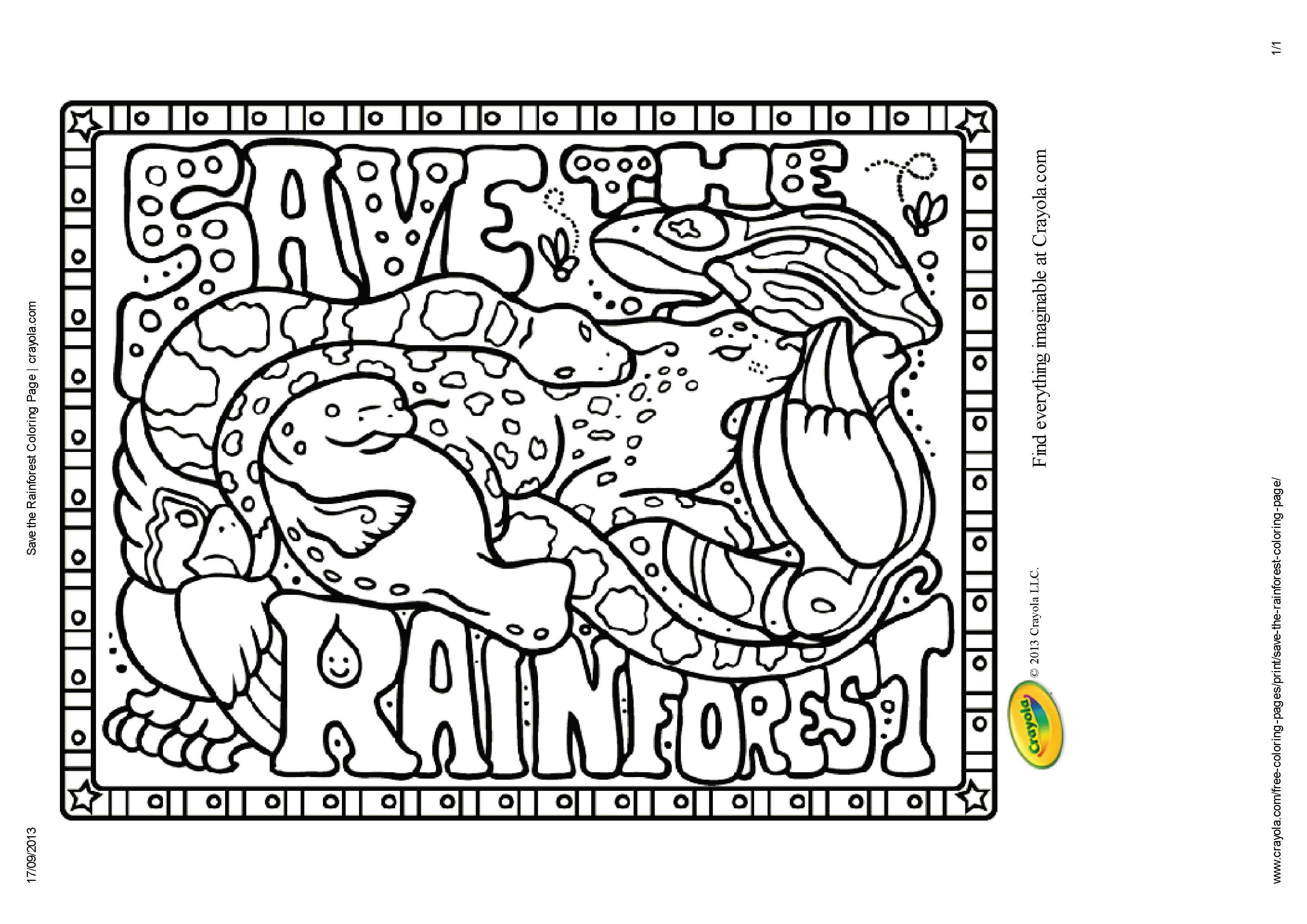 Animals In The Rainforest Coloring Pages 8 Pics Of Rainforest Coloring Pages Rainforest Animal Coloring