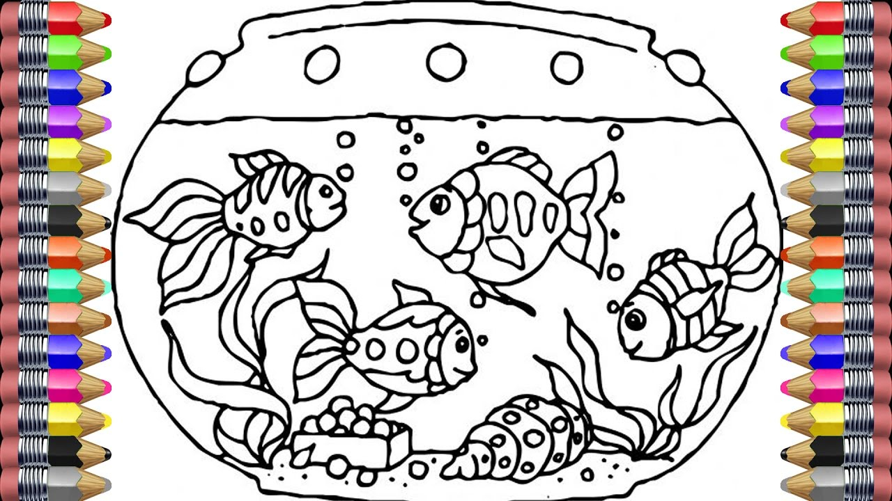Aquarium Coloring Pages Color Learn The Coloring Pages For Kids Aquarium And Fish Coloring Book Coloring House