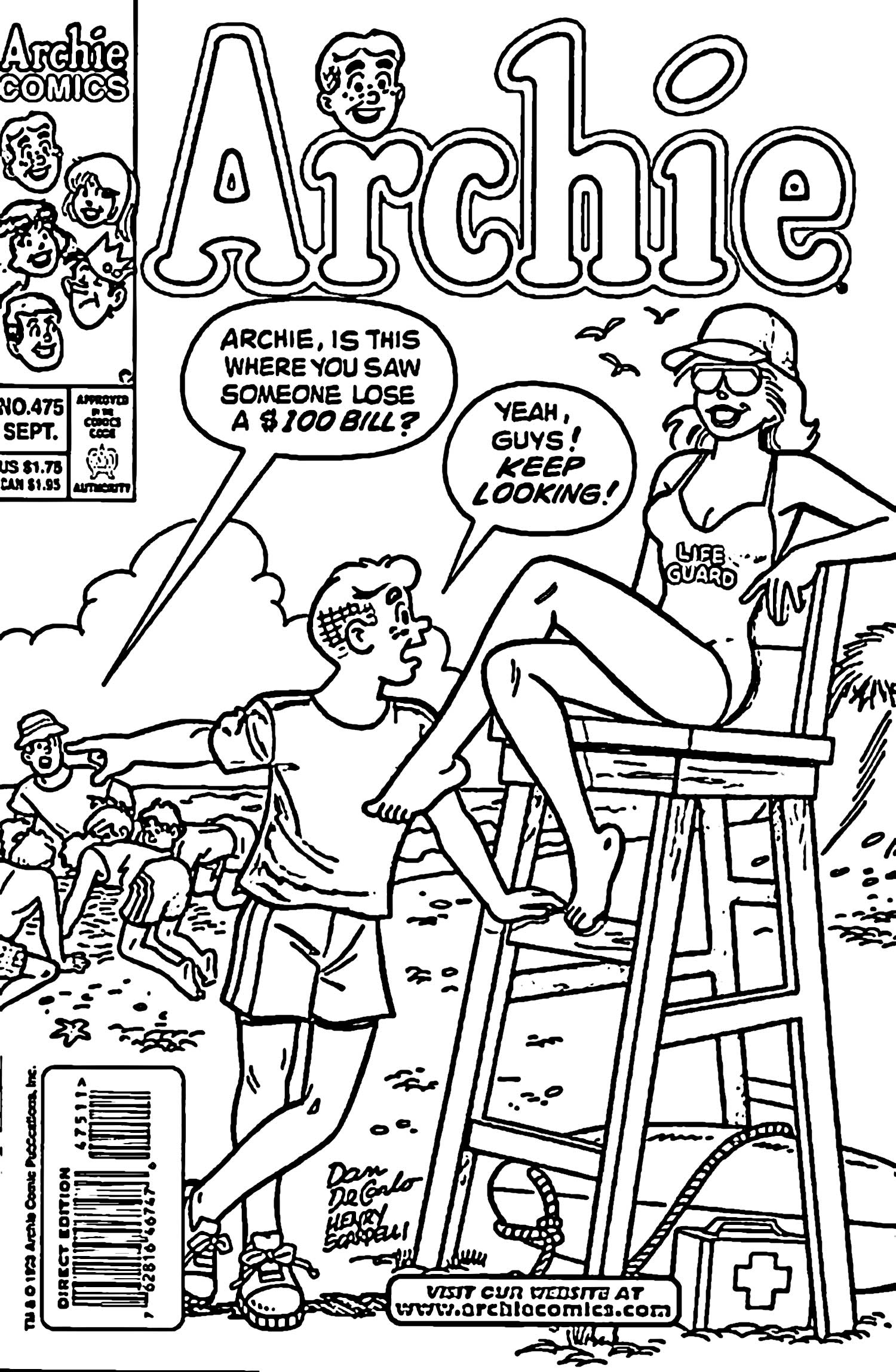 Archie Coloring Pages Archie Comics Coloring Page Wecoloring