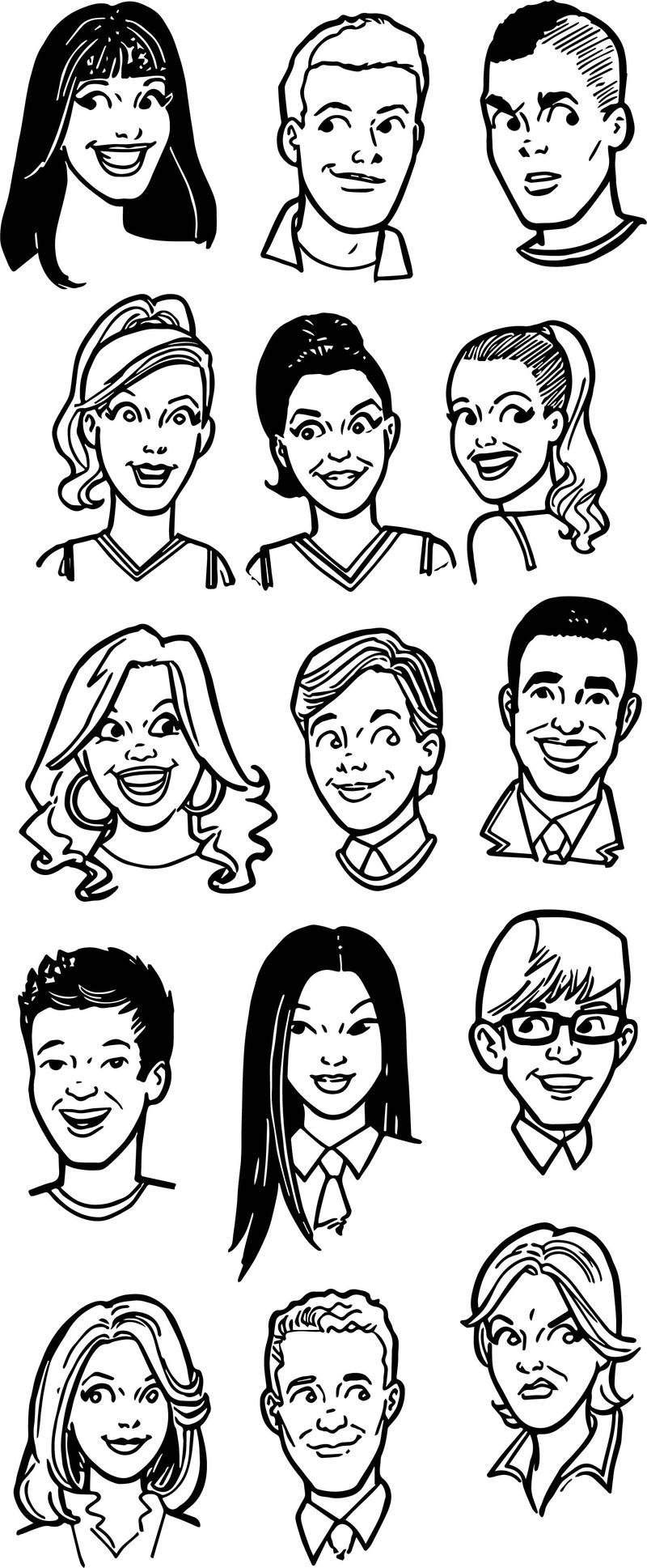 Archie Coloring Pages Glee Archie Faces Coloring Page Printable Coloring Pages For Kids