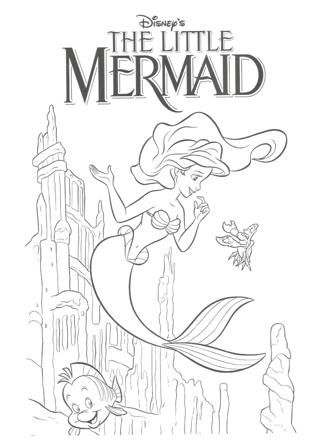 Ariel Printable Coloring Pages Coloring Book World Awesome Ariel Printable Coloring Pages Book