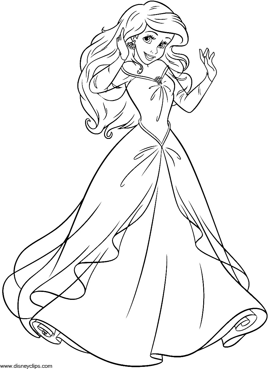 Ariel Printable Coloring Pages Coloring Design Disney Princess Ariel Coloring Pages To Print With