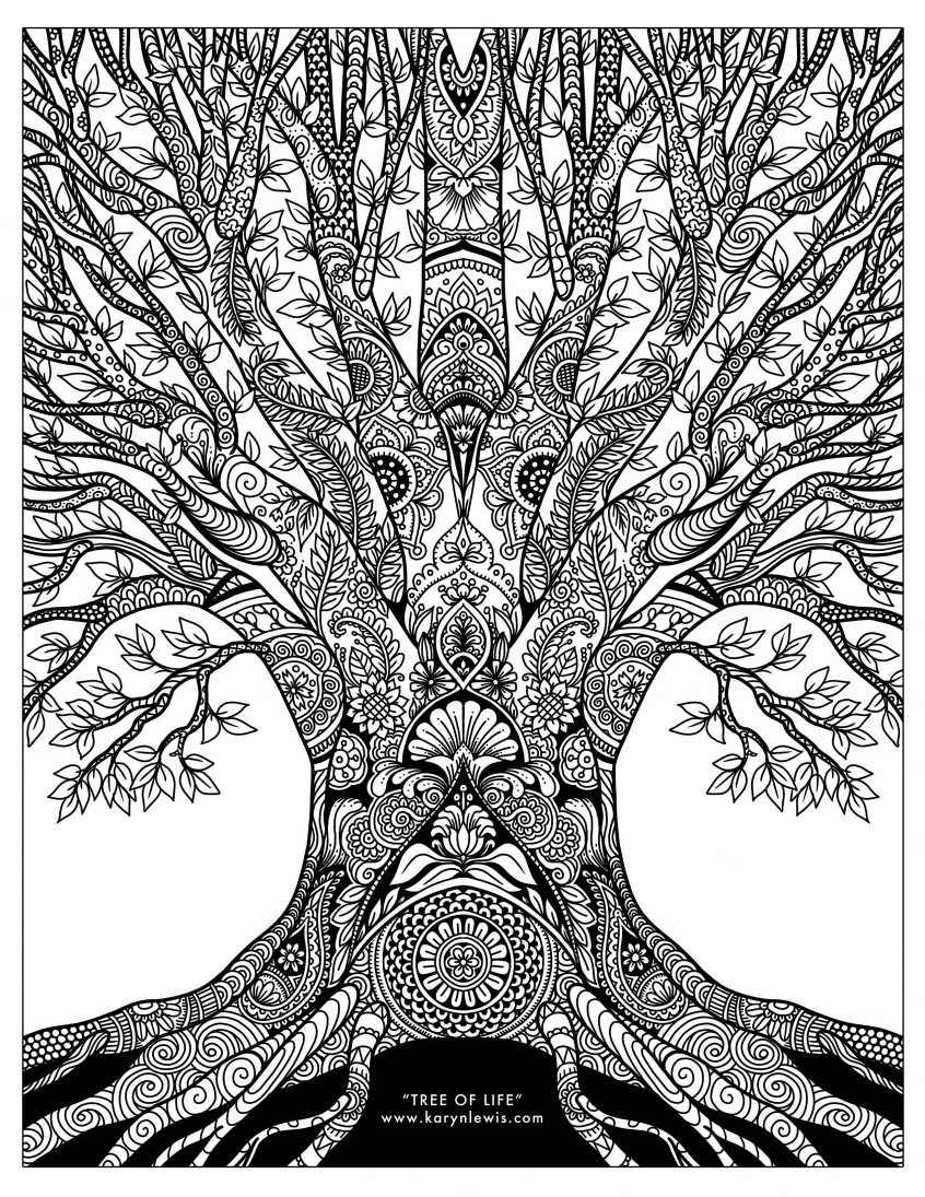 Art Coloring Pages For Adults Coloring Adults Coloring Pages Tree Of Life Doodle Art Free Adult