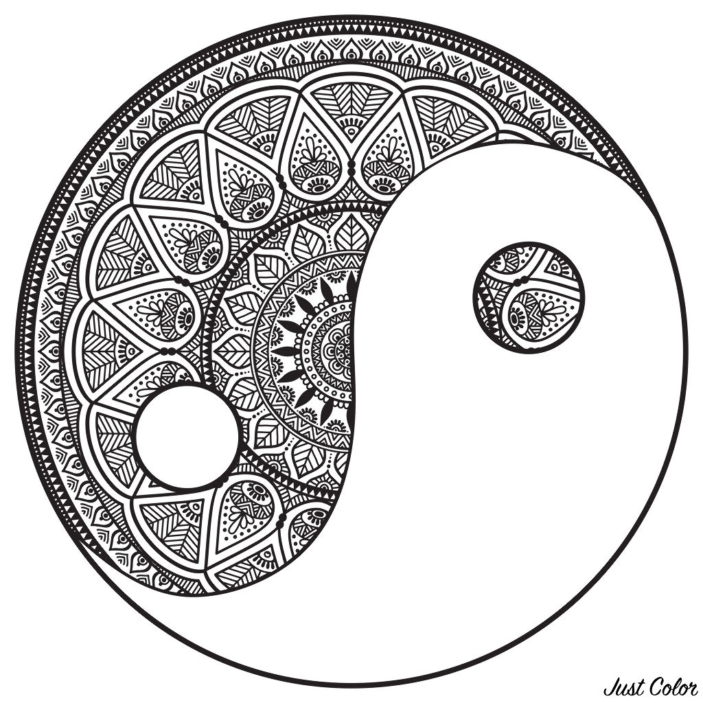 Art Coloring Pages For Adults Coloring Pages Coloring Ideas Wt2oloring Page Mandala Yin And Yang