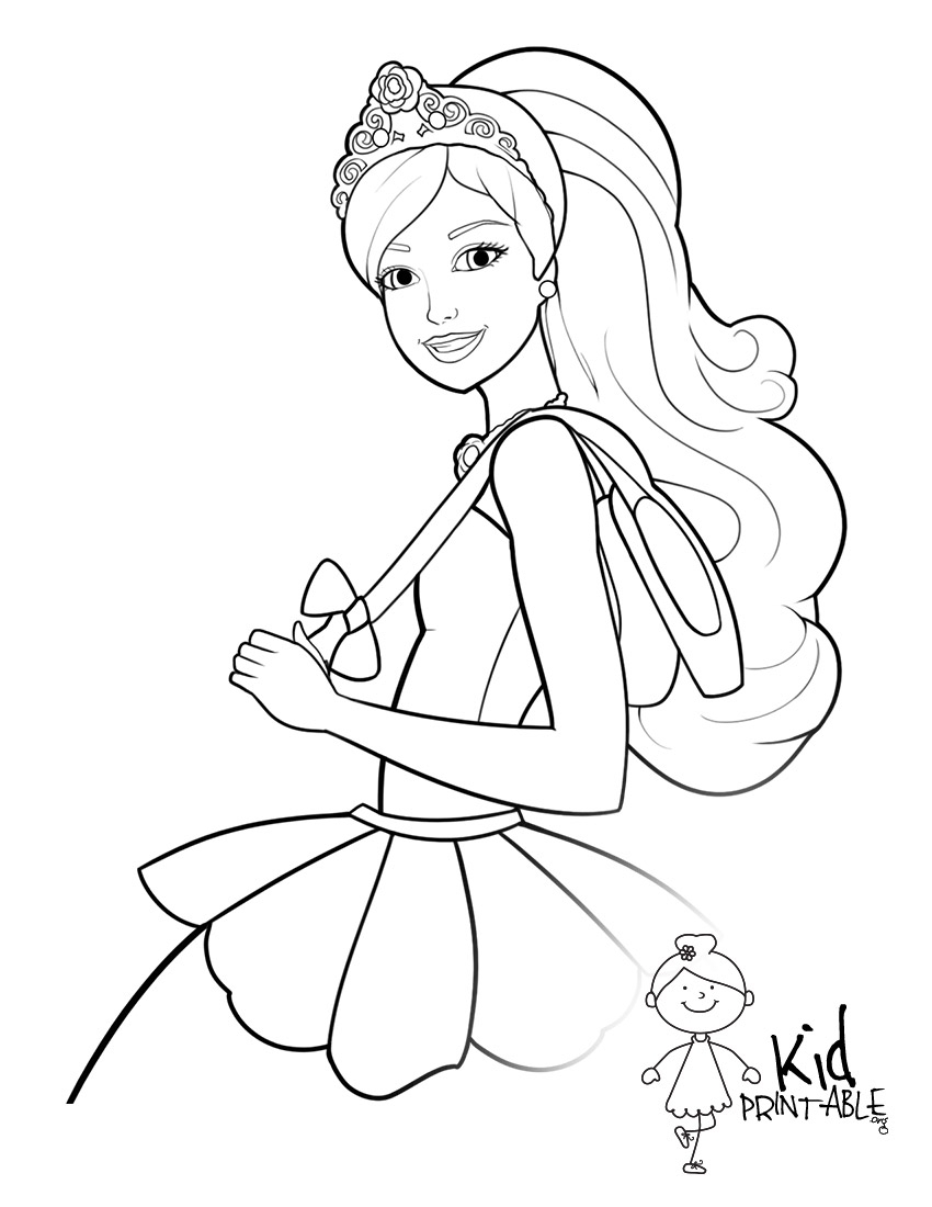 Ballerina Coloring Pages For Kids Coloring Book Ideas Coloring Pages For Kids To Ballerina Barbie