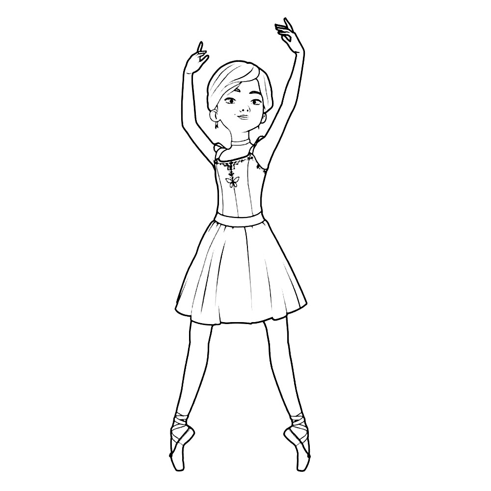 Ballerina Coloring Pages For Kids Dancer Coloring Page 2 T Coloring Book Ballerina Coloring Pages Leap