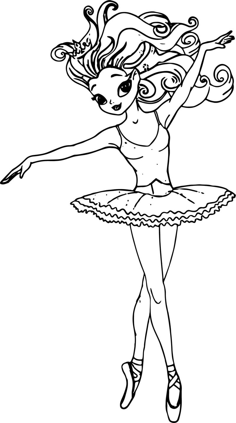 Ballerina Coloring Pages For Kids Princess Ballerina Coloring Page Printable Coloring Pages For Kids