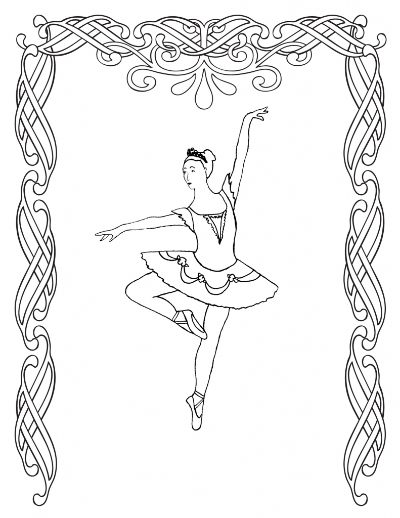 Ballerina Printable Coloring Pages Ballerina Coloring Pages For Kids With Free Printable Ballet 5