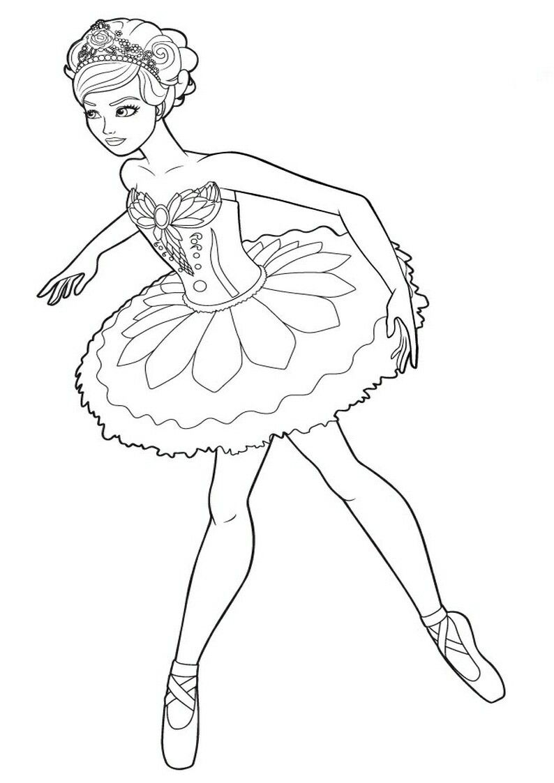 Ballerina Printable Coloring Pages Coloring Ideas Ballerina Coloring Pages For Kids With Pin