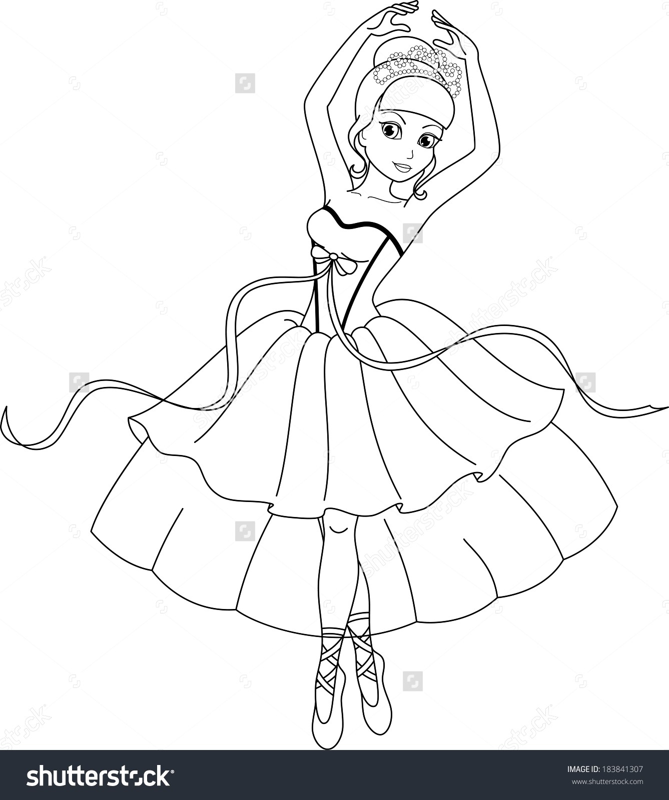 Ballerina Printable Coloring Pages Coloring Ideas Princess Ballerinaoring Drawings Free Download