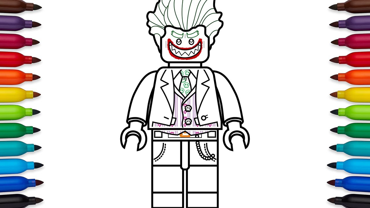 Batman And Joker Coloring Pages How To Draw Lego Joker From The Lego Batman Movie Coloring Pages