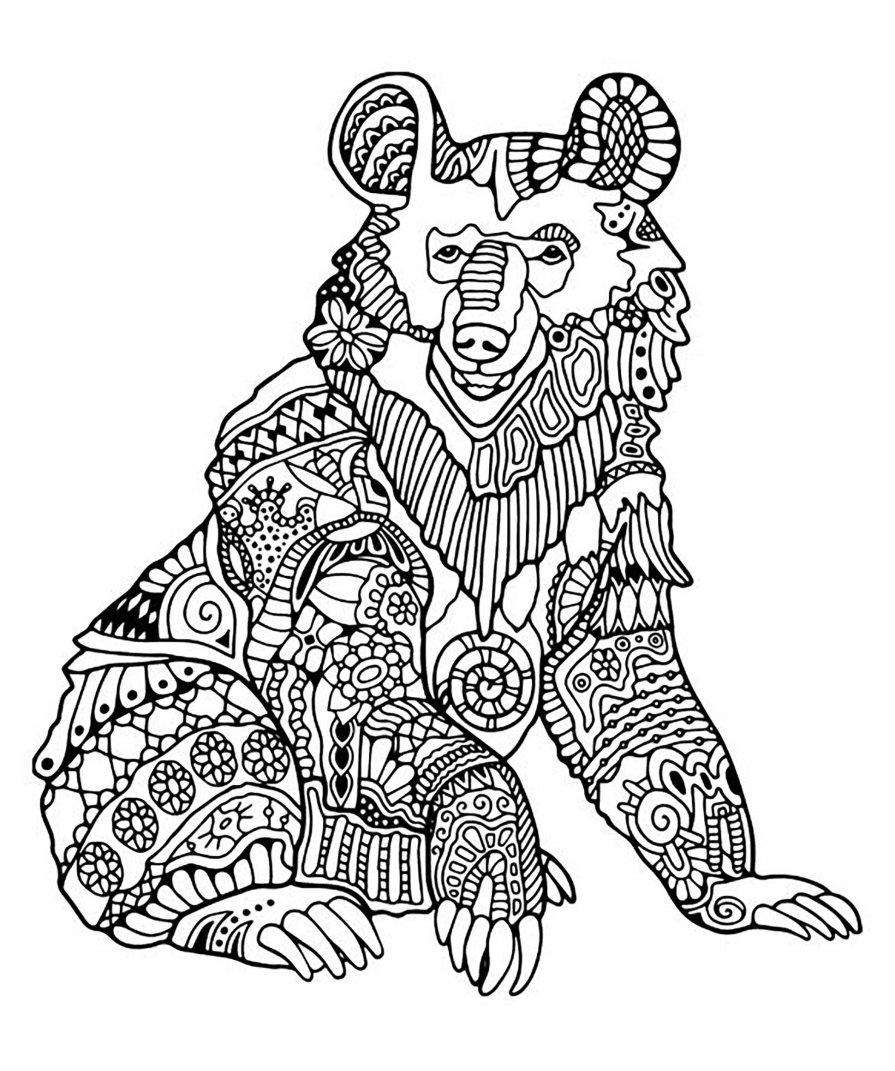 Bears Coloring Pages Bear 1 Bears Adult Coloring Pages