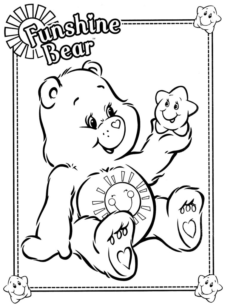 Bears Coloring Pages Coloring Care Bears Coloring Page Colouring Pages Bear Book