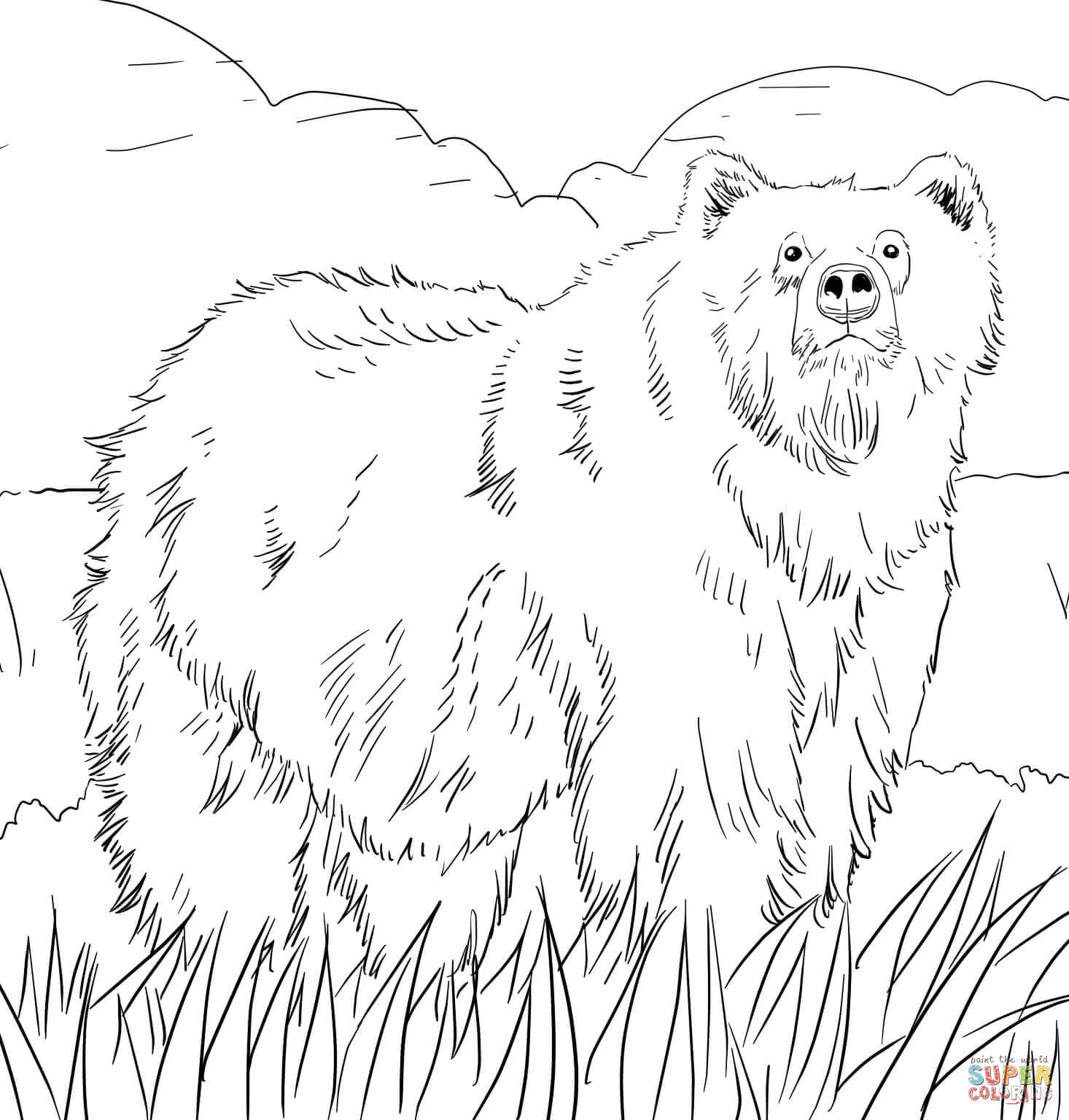 Bears Coloring Pages Grizzly Bears Coloring Pages Free Coloring Pages