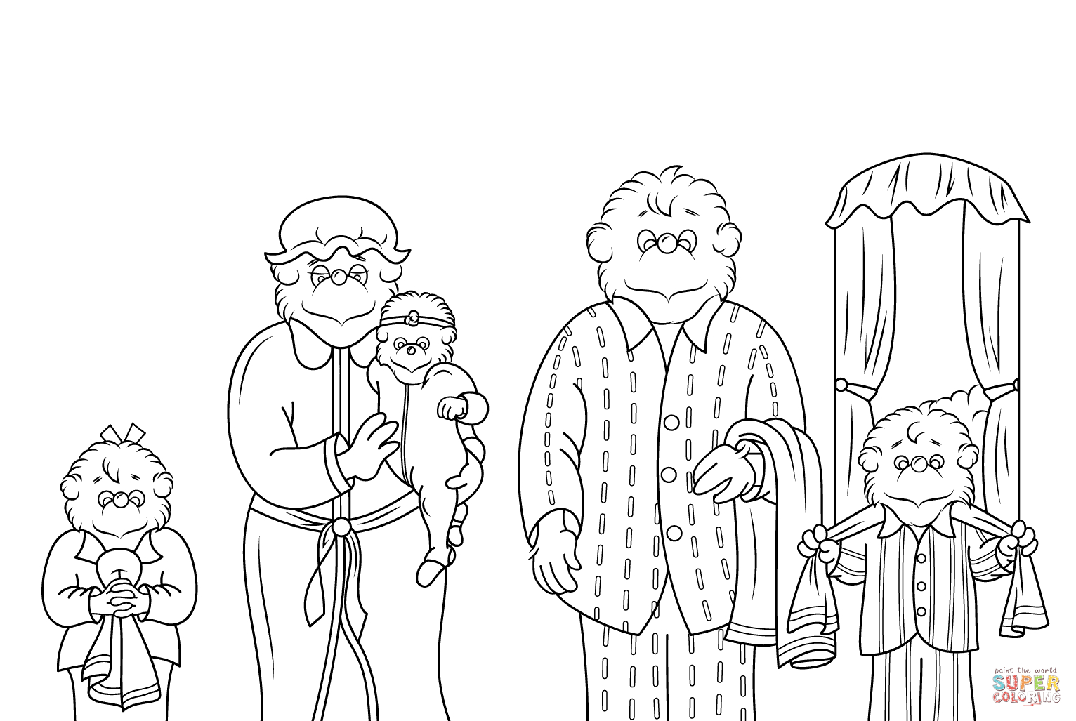 Berenstain Bears Coloring Pages Berenstain Bears Coloring Page Free Printable Coloring Pages