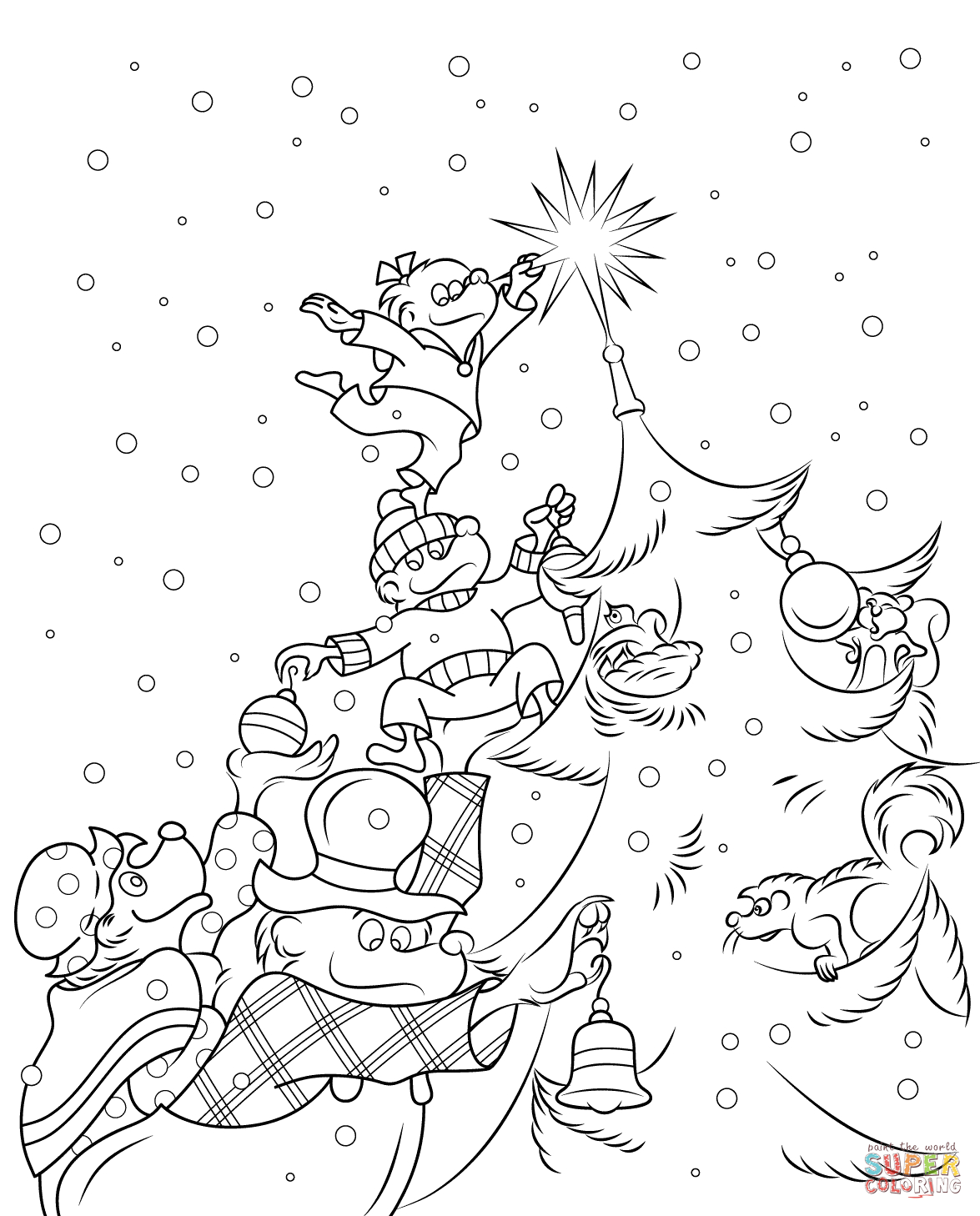 Berenstain Bears Coloring Pages The Berenstain Bears Christmas Tree Coloring Page Free Printable