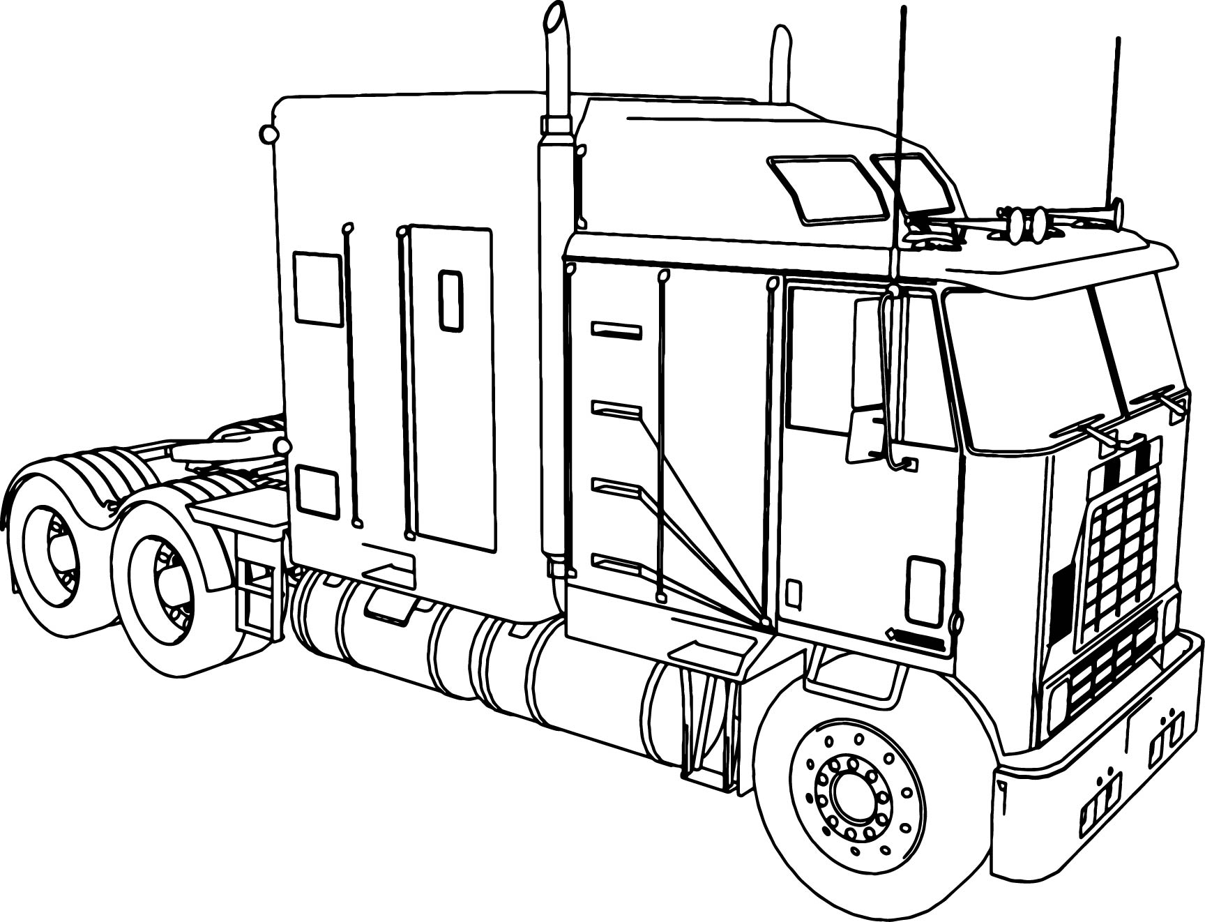 Big Truck Coloring Pages 18 Coloring Pages Of Trucks And Trailers Big Rig Truck Coloring