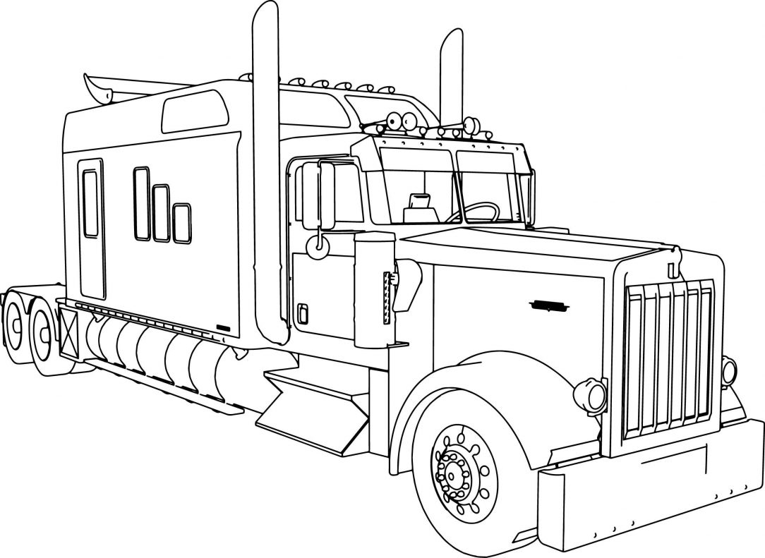 Big Truck Coloring Pages Printable Big Rig Coloring Pages Sheets Spring Free For Kids Oil