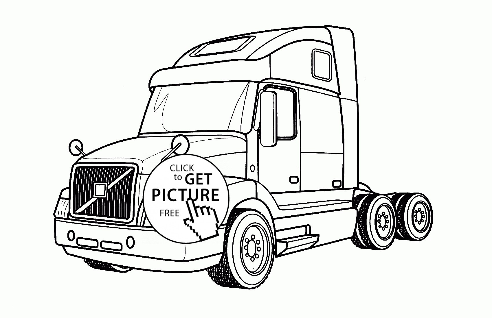 Big Truck Coloring Pages Semi Truck Coloring Page Tingameday