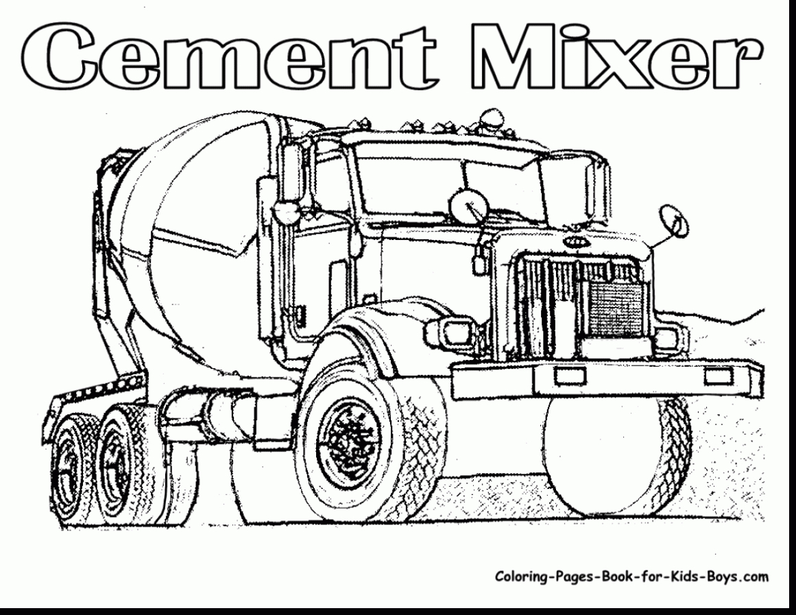 Big Truck Coloring Pages Semi Trucks Drawing At Getdrawings Free For Personal Use Semi