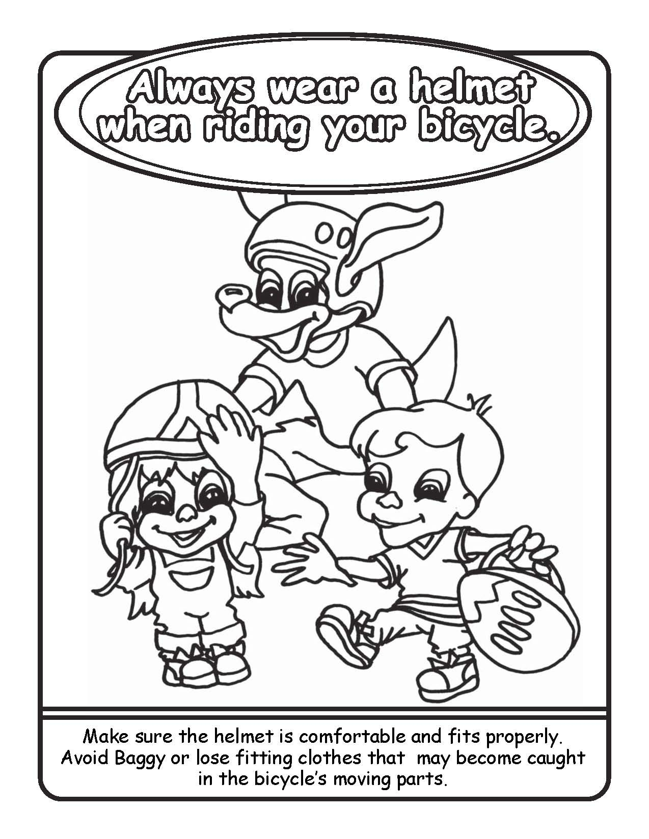 Bike Helmet Coloring Page Remarkable Bike Helmet Coloring Page Valid Pages Bicycle Safety For