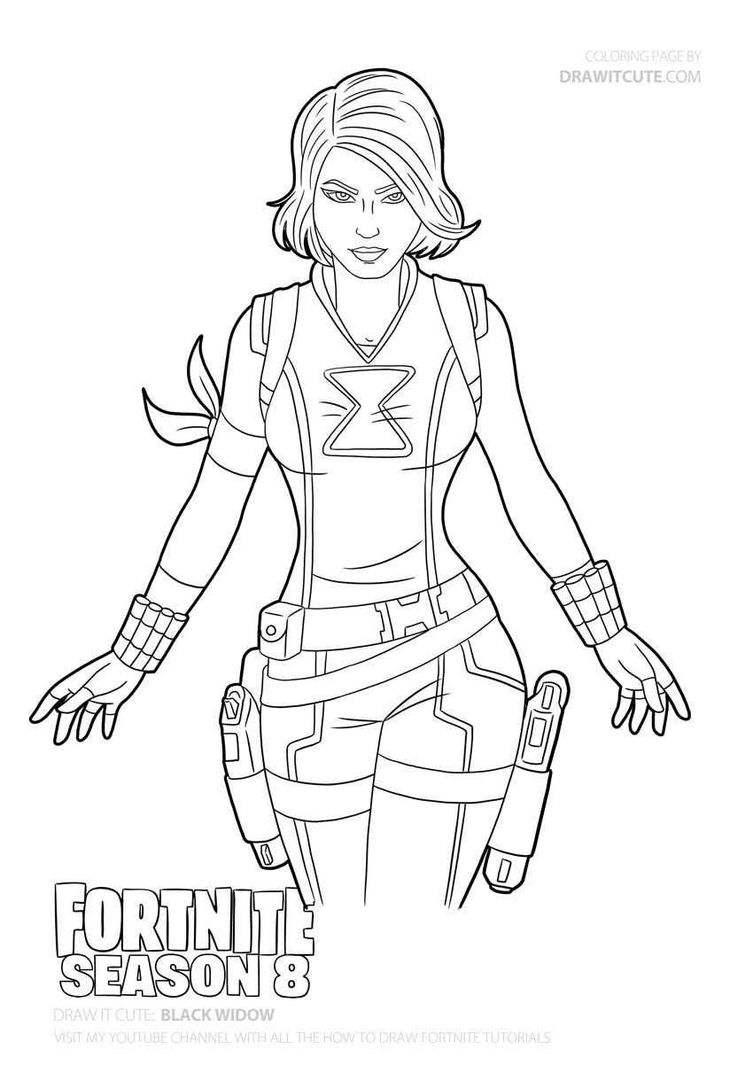 Black Widow Avengers Coloring Pages How To Draw Black Widow Step Step Guide With Coloring Page