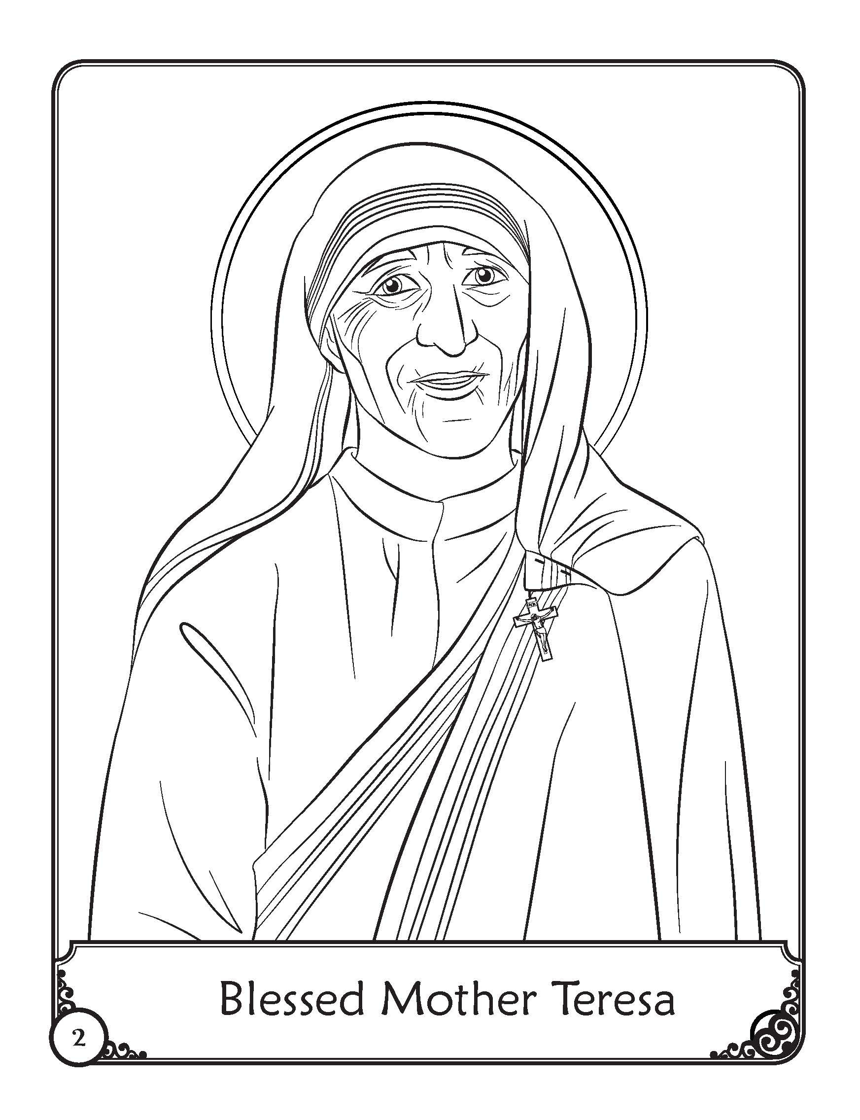Blessed Mother Coloring Pages Free Blessed Mother Teresa Coloring Pages