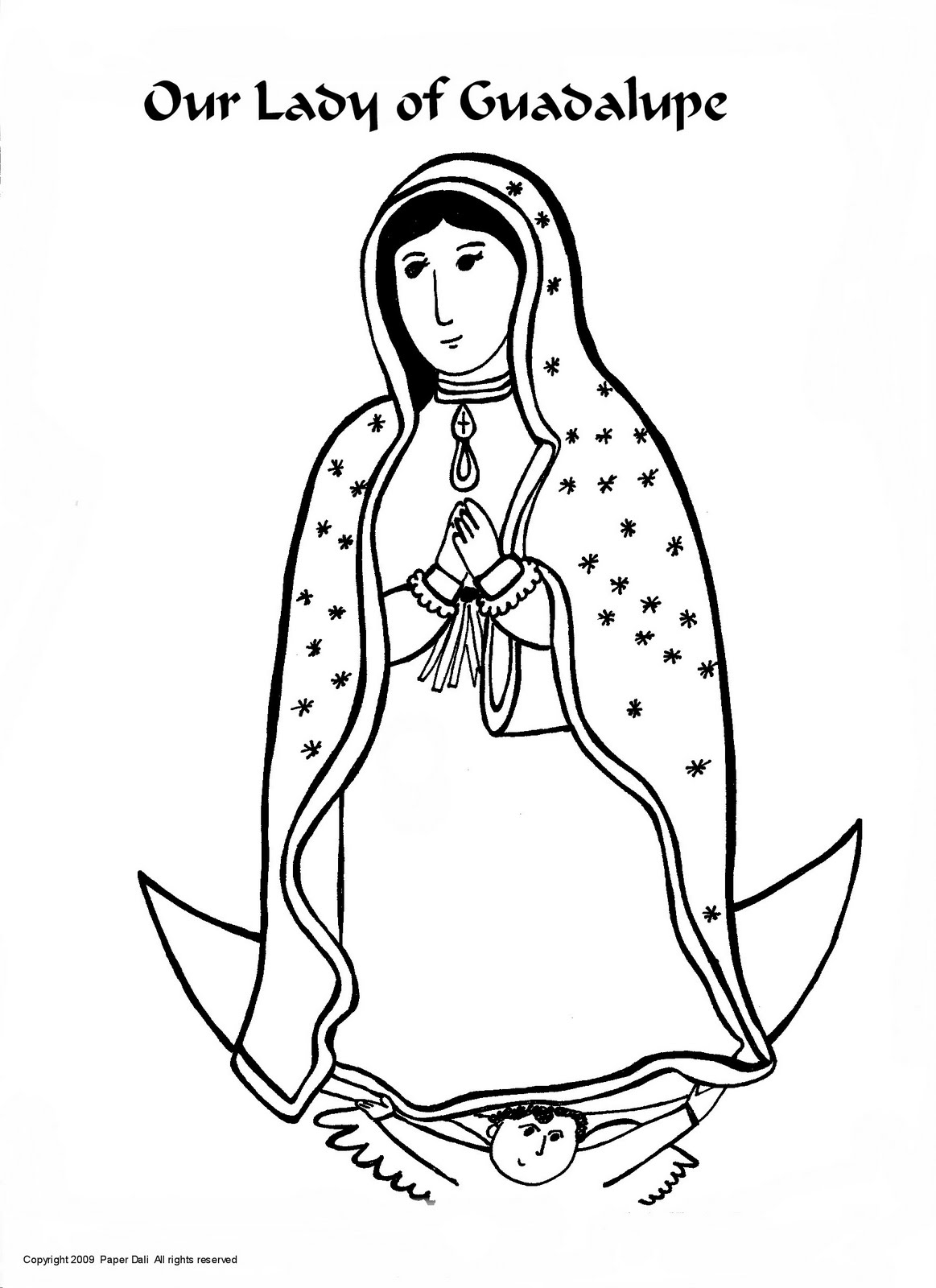 Blessed Mother Coloring Pages Our Lady Of Guadalupe Coloring Activity Catholicmom