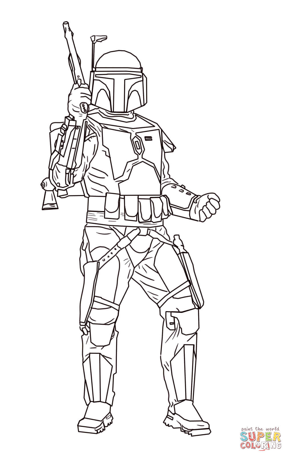 Boba Fett Coloring Page Jango Fett Coloring Page Free Printable Coloring Pages