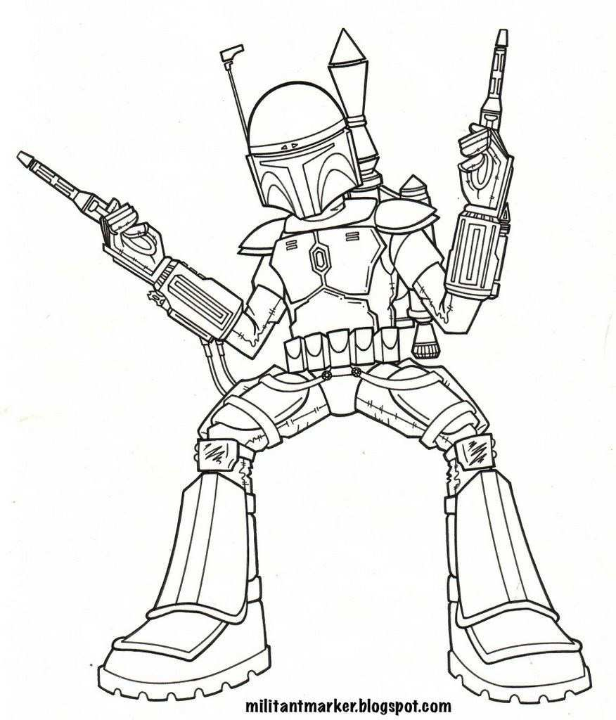 Boba Fett Coloring Page Lego Boba Fett Coloring Page To Print Star Wars Free Cool