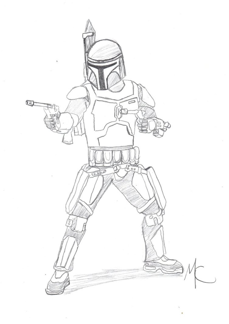 Boba Fett Coloring Page Star Wars Jango Fett Coloring Pages