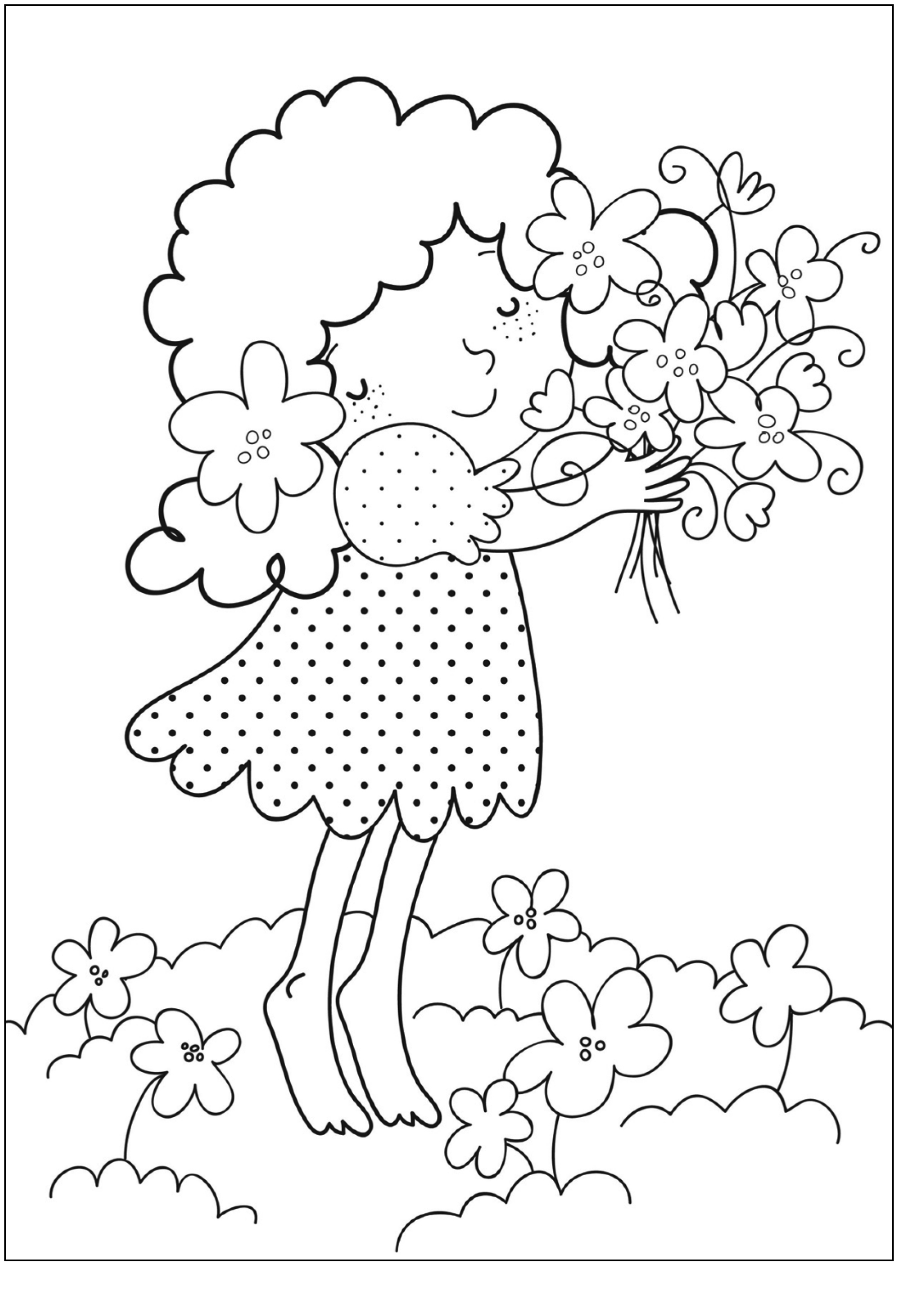 Bouquet Of Flowers Coloring Page Free Printable Flower Coloring Pages For Kids Best Coloring Pages