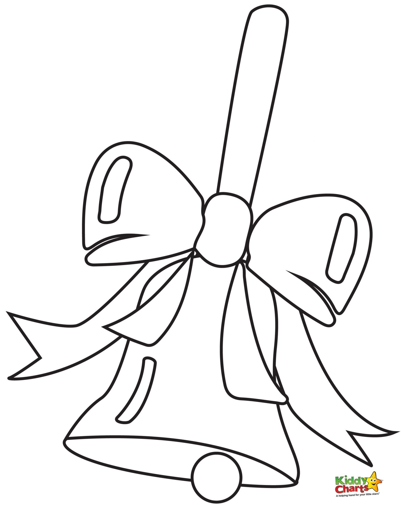Bow Coloring Pages Bell With A Bow Printable Christmas Coloring Pages