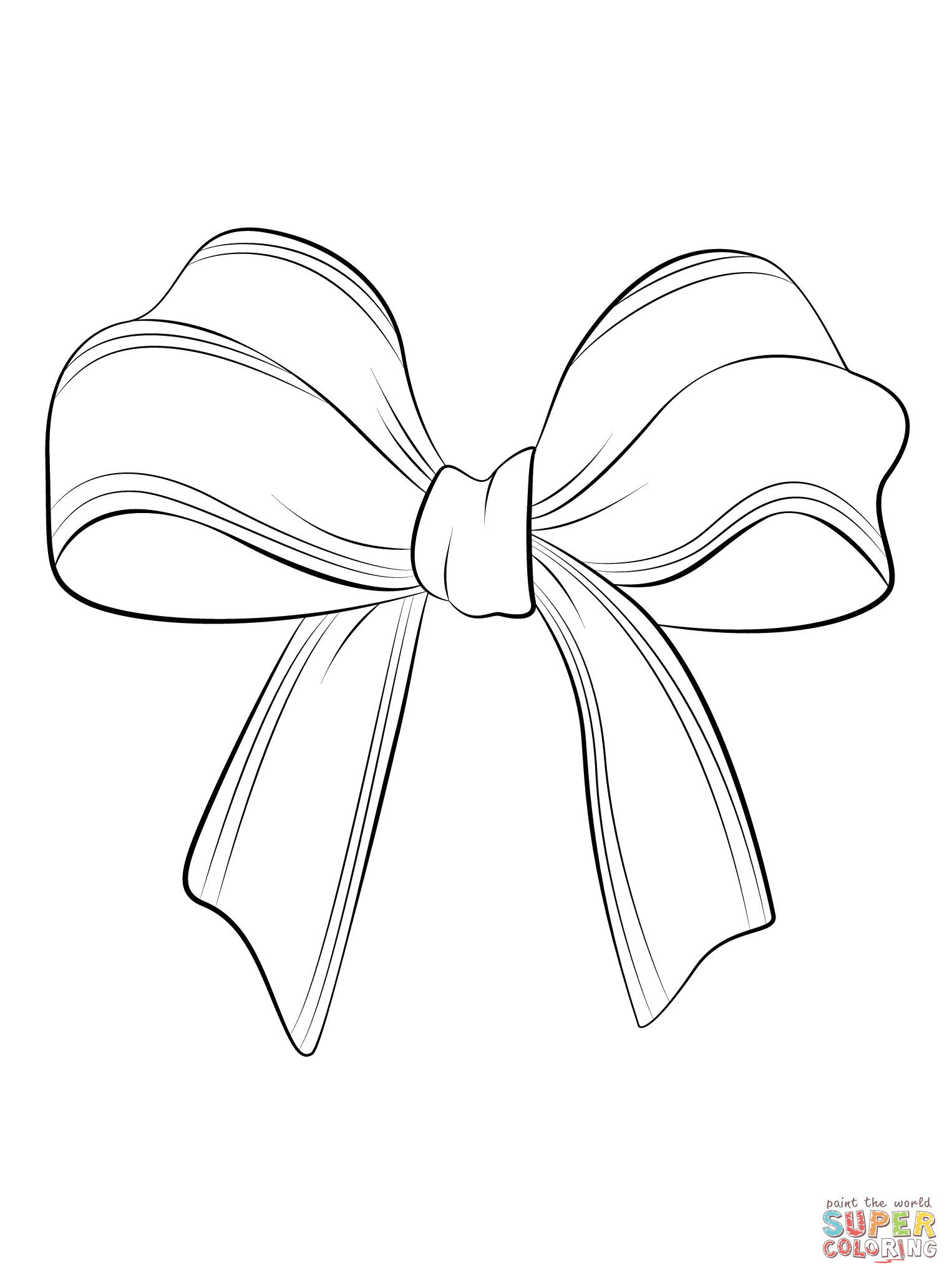 Bow Coloring Pages Christmas Bow Coloring Page Free Printable Coloring Pages