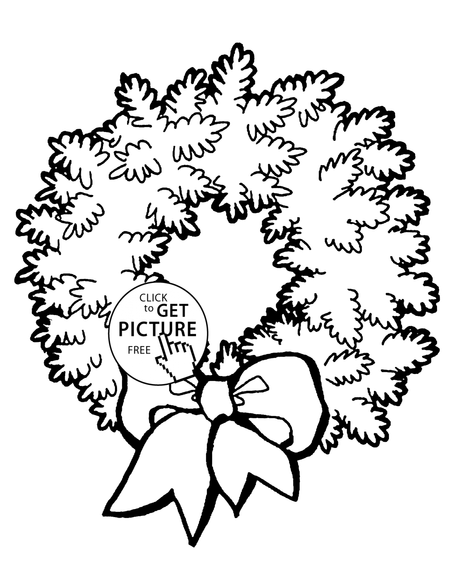 Bow Coloring Pages Coloring Pages Christmas Wreath Coloring Image Ideas Pages With