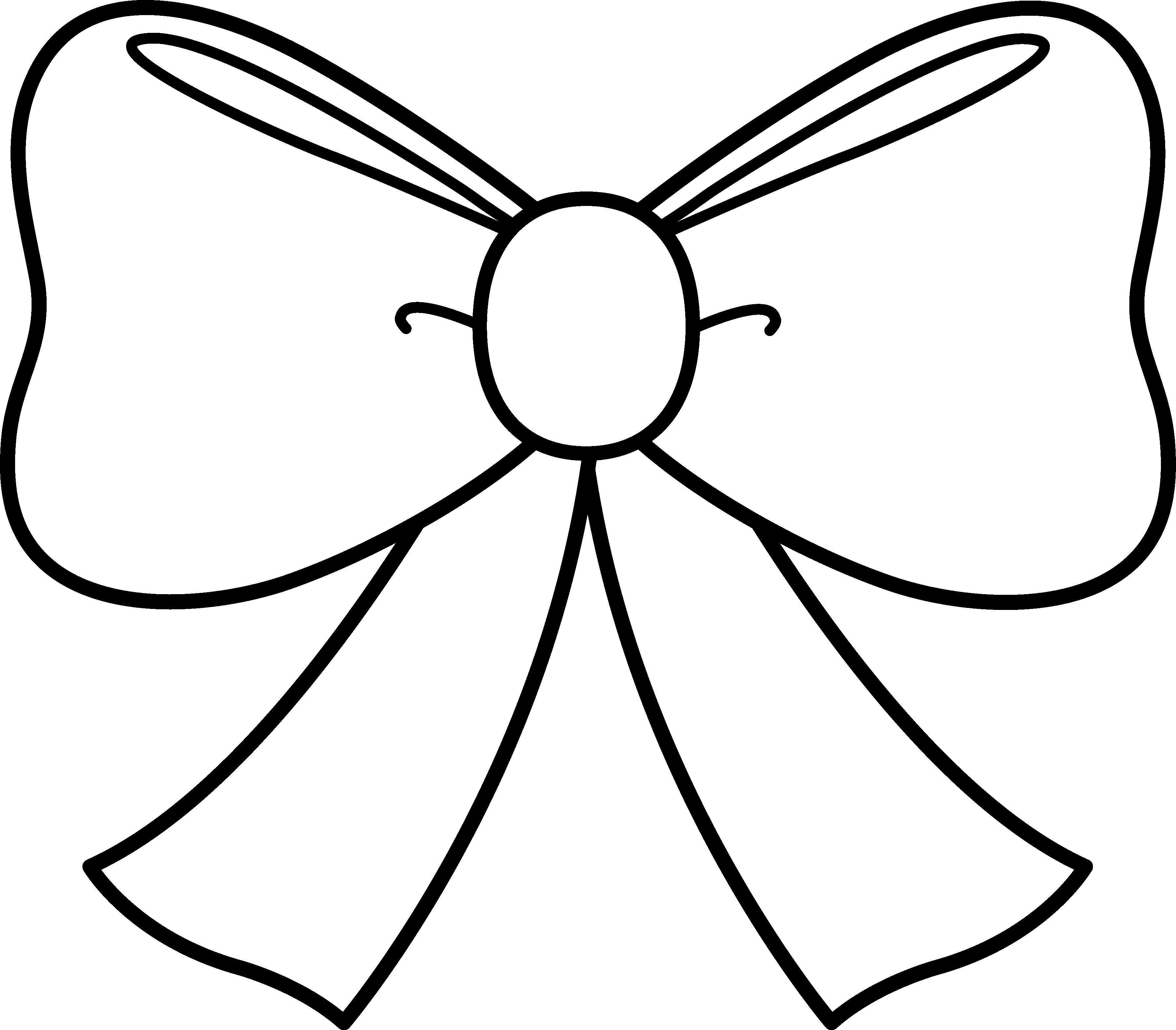 Bow Coloring Pages Cute Bow Coloring Page Free Clip Art