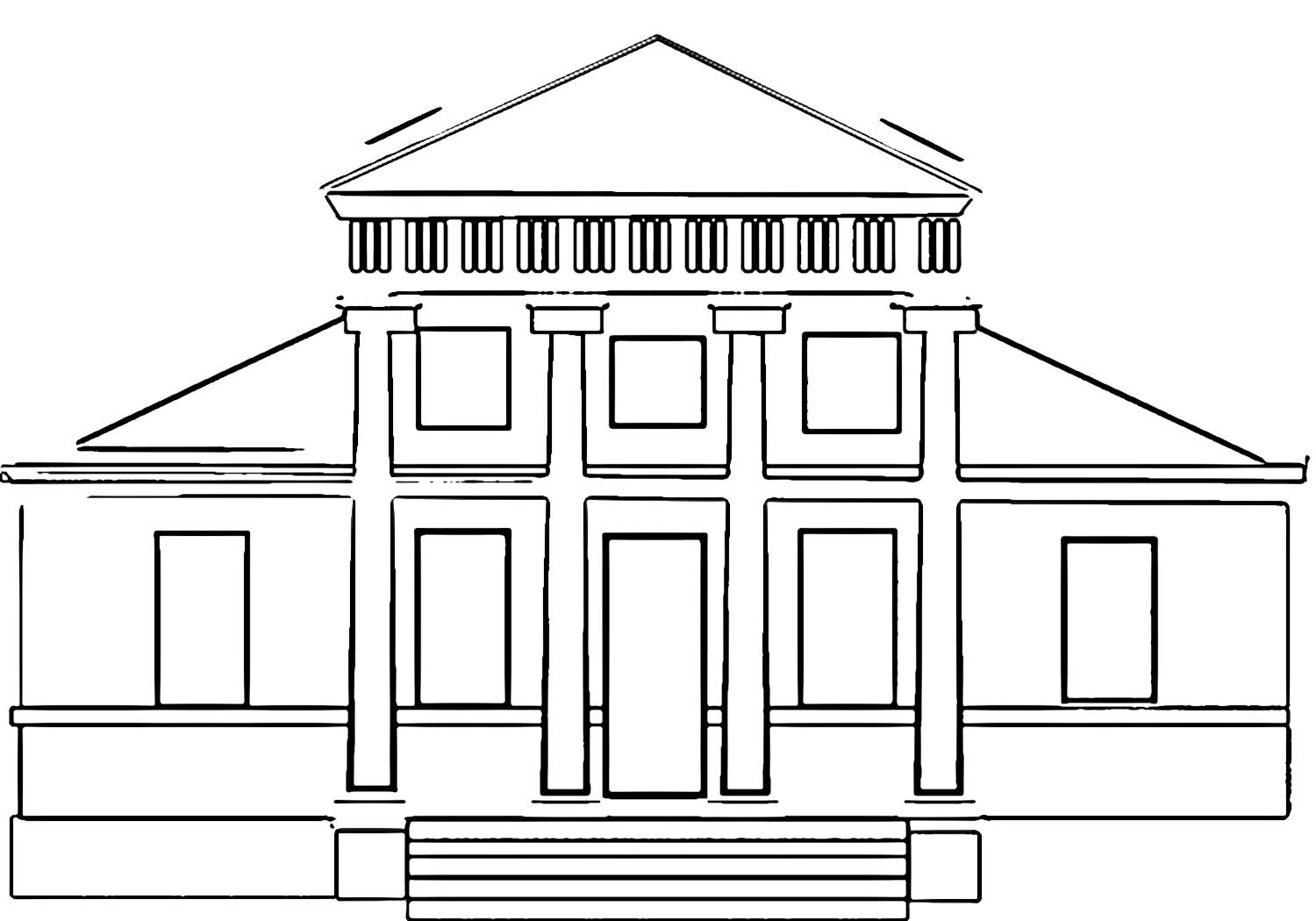 Building Coloring Page Free Printable Building H School Coloring Page 08i Wecoloring