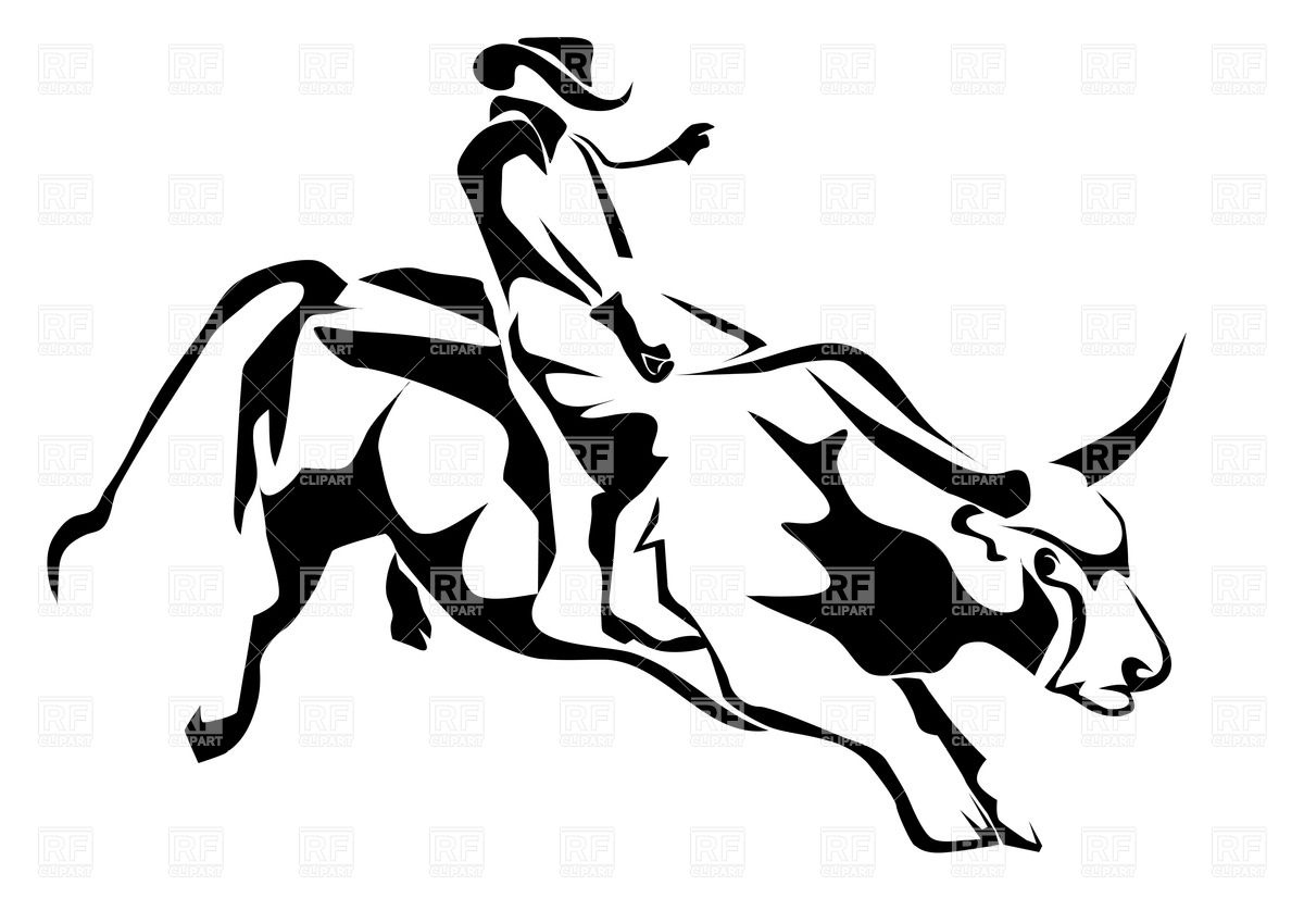 Bull Riding Coloring Pages Bull Rider Clipart