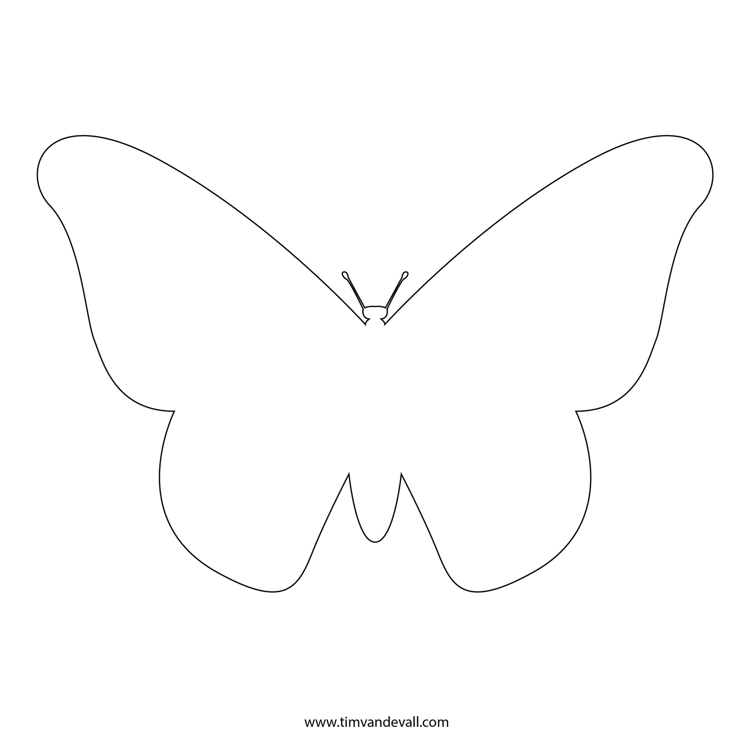 Butterfly Outline Coloring Page Free Butterfly Outline Download Free Clip Art Free Clip Art On