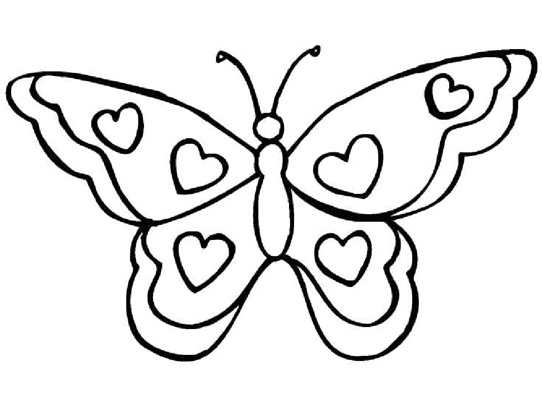 Cartoon Butterflies Coloring Pages Cartoon Butterfly Coloring Pages 9 G Easy For Preschoolers Preschool