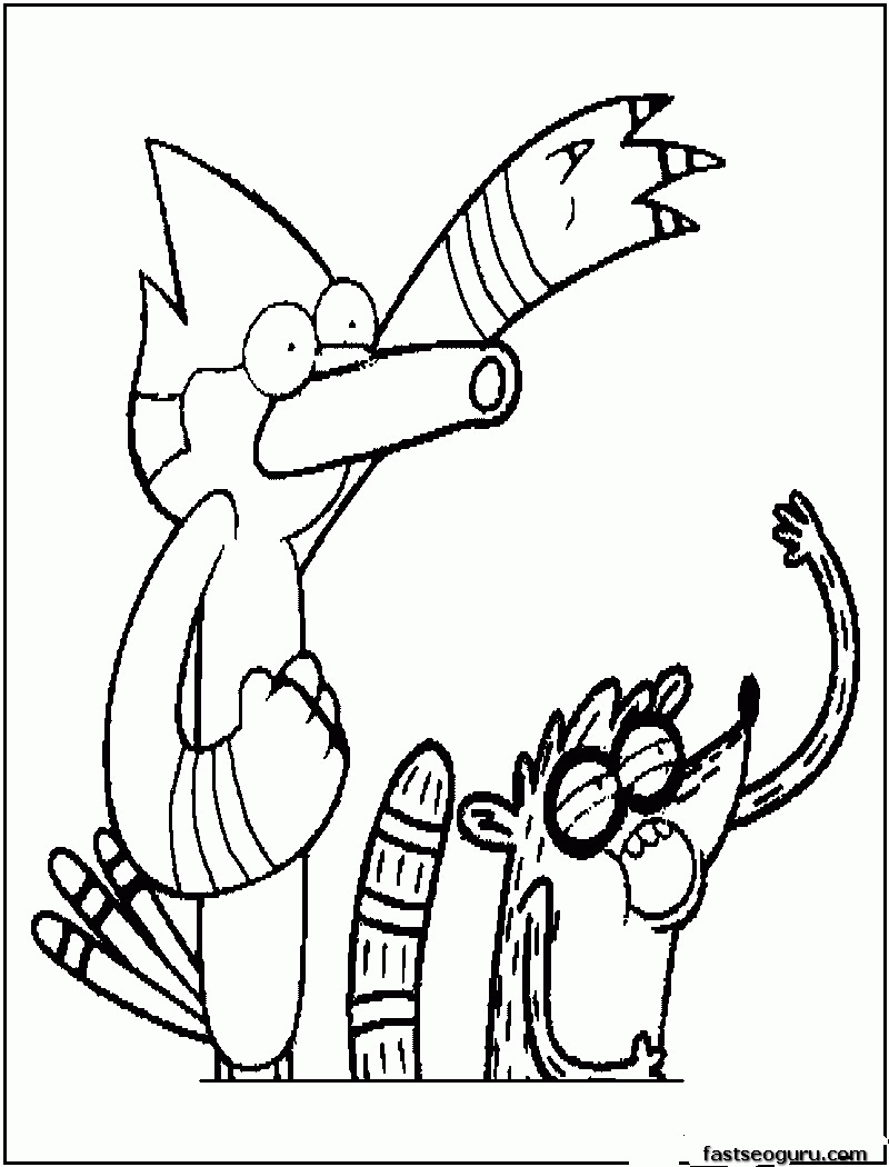 Cartoon Network Coloring Pages To Print Cartoon Network Coloring Pages Regular Show Coloring Home