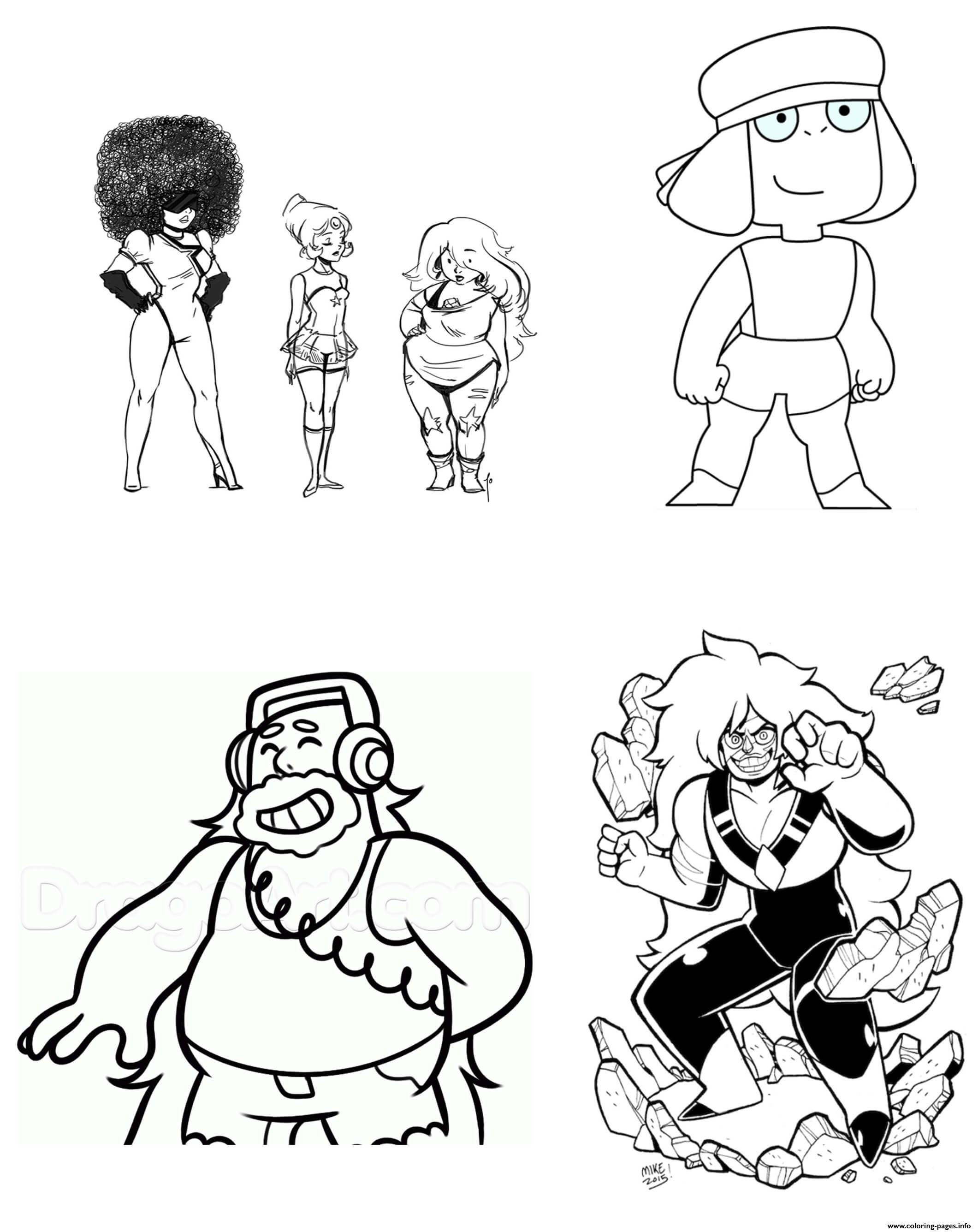 Cartoon Network Coloring Pages To Print Girls Jasper Steven Universe Cartoon Network Coloring Pages Printable