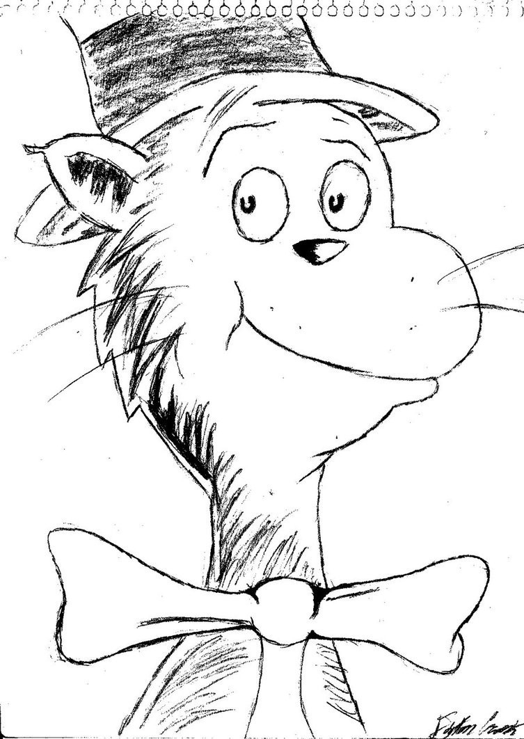 Cat In The Hat Coloring Page Cat In The Hat Coloring Pages Best And Dr Seuss School March Page