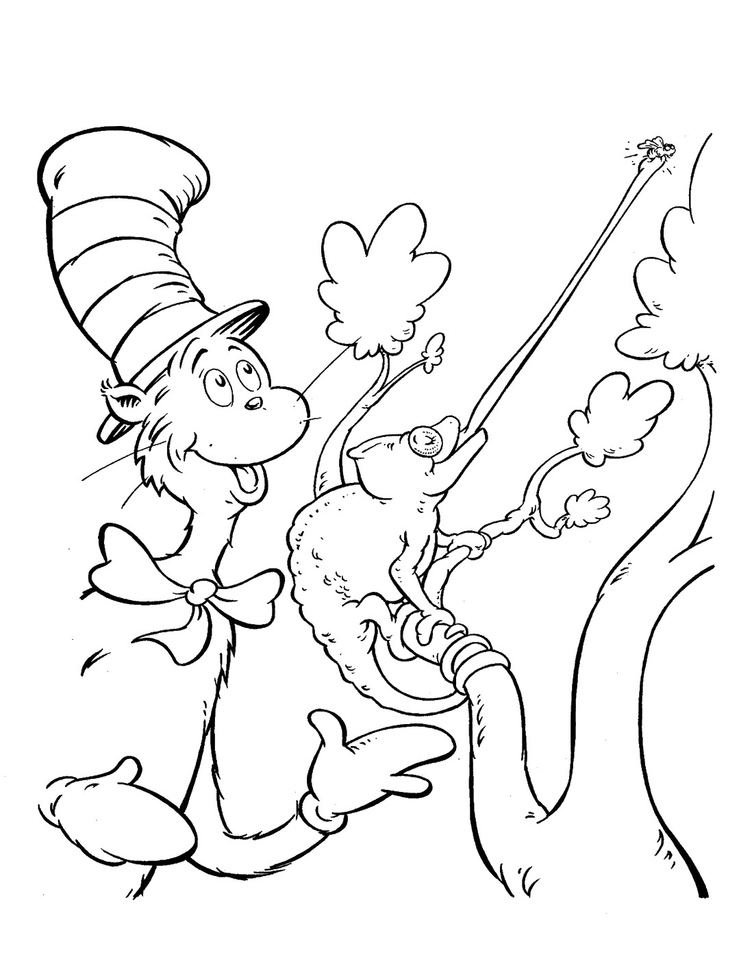 Cat In The Hat Coloring Page Cat In The Hat Coloring Pages