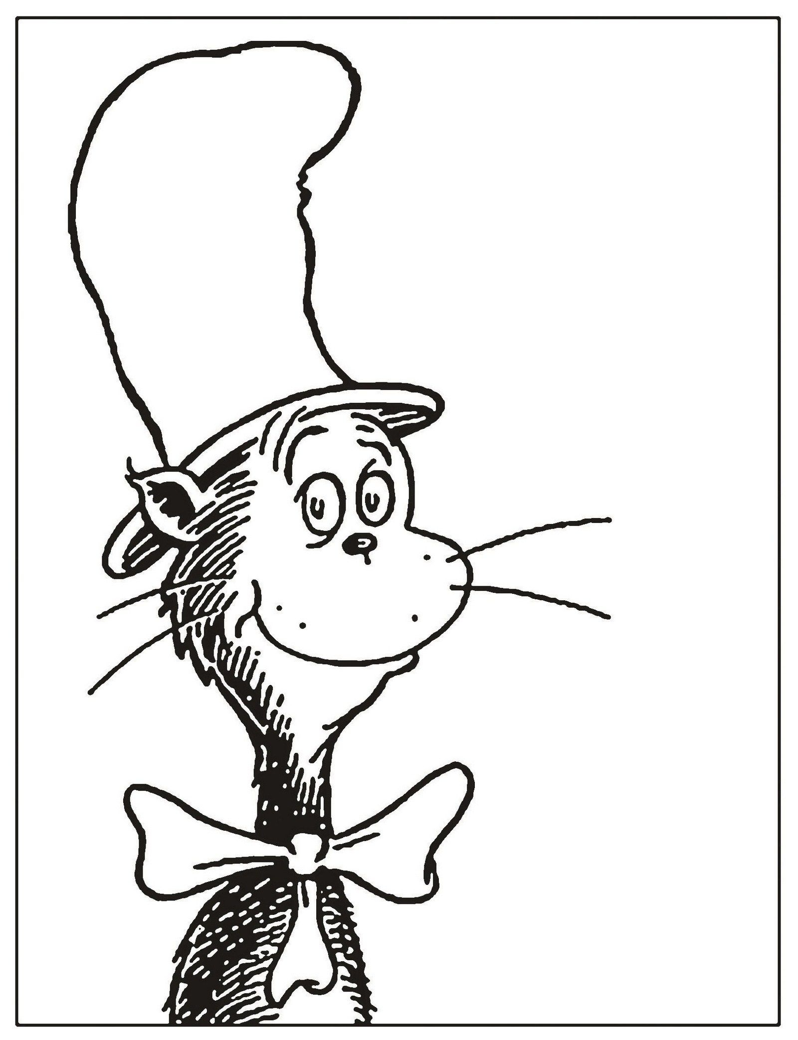 Cat In The Hat Coloring Page Coloring Pages Cat In The Hat Coloring Clip Art Picture Dr Seuess